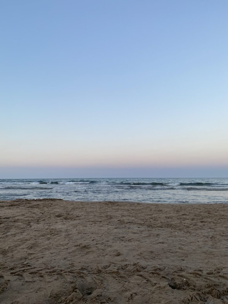 Strand van Valencia tijdens een stageperiode in de stad